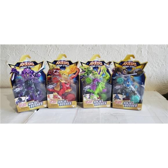 Legends of Akedo Ninja Fury Ninja Bosses Venom Claw Scorched Claw Web Weaver 4PC - Picture 4 of 5